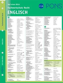 Fachwortschatz auf einen Blick. Deutsch - Englisch. Recht. RSR 2006