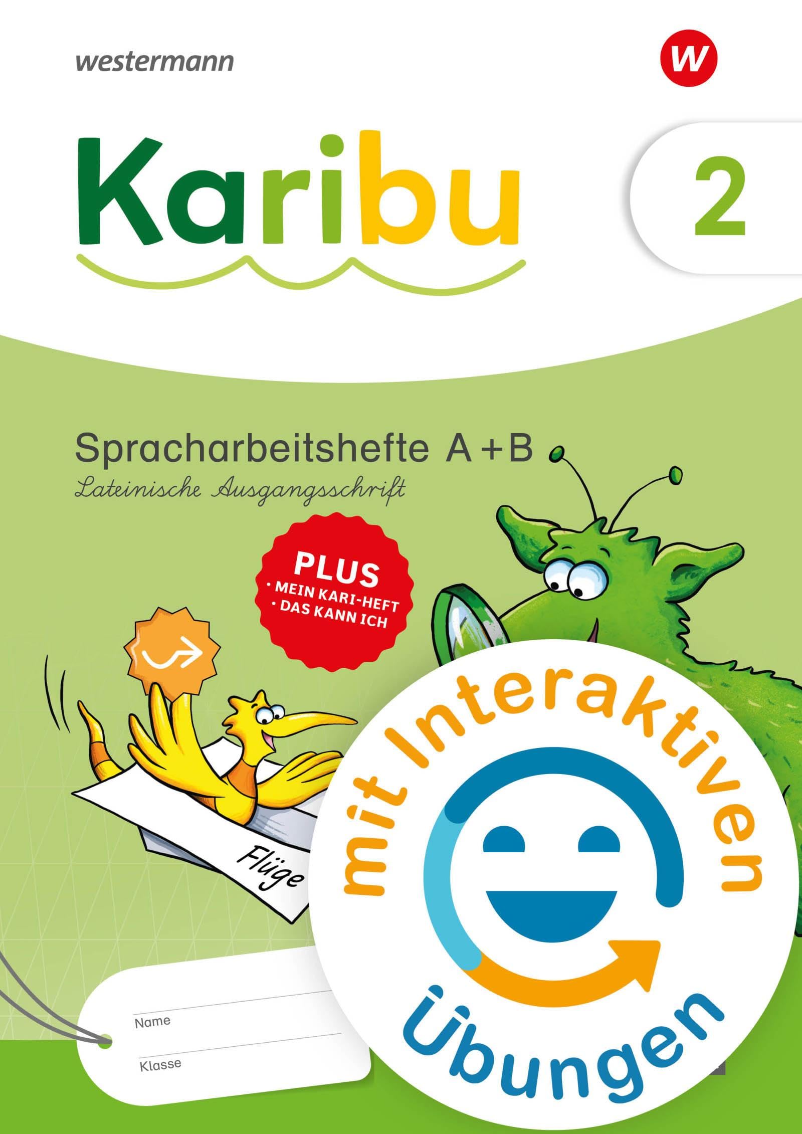 Karibu Spracharbeitshefte 2 Lateinische Ausgangsschrift mit interaktiven Übungen: Ausgabe 2024