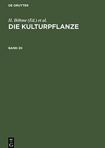 Die Kulturpflanze, Band 20, Die Kulturpflanze Band 20