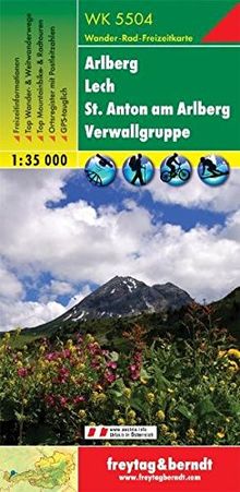 Freytag Berndt Wanderkarten, WK 5504, Arlberg - Lech - St. Anton - Verwallgruppe - Maßstab 1:35 000 (freytag & berndt Wander-Rad-Freizeitkarten)