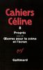 Progres & oeuvres pour la scene et l'ecran (Cahiers Celine)