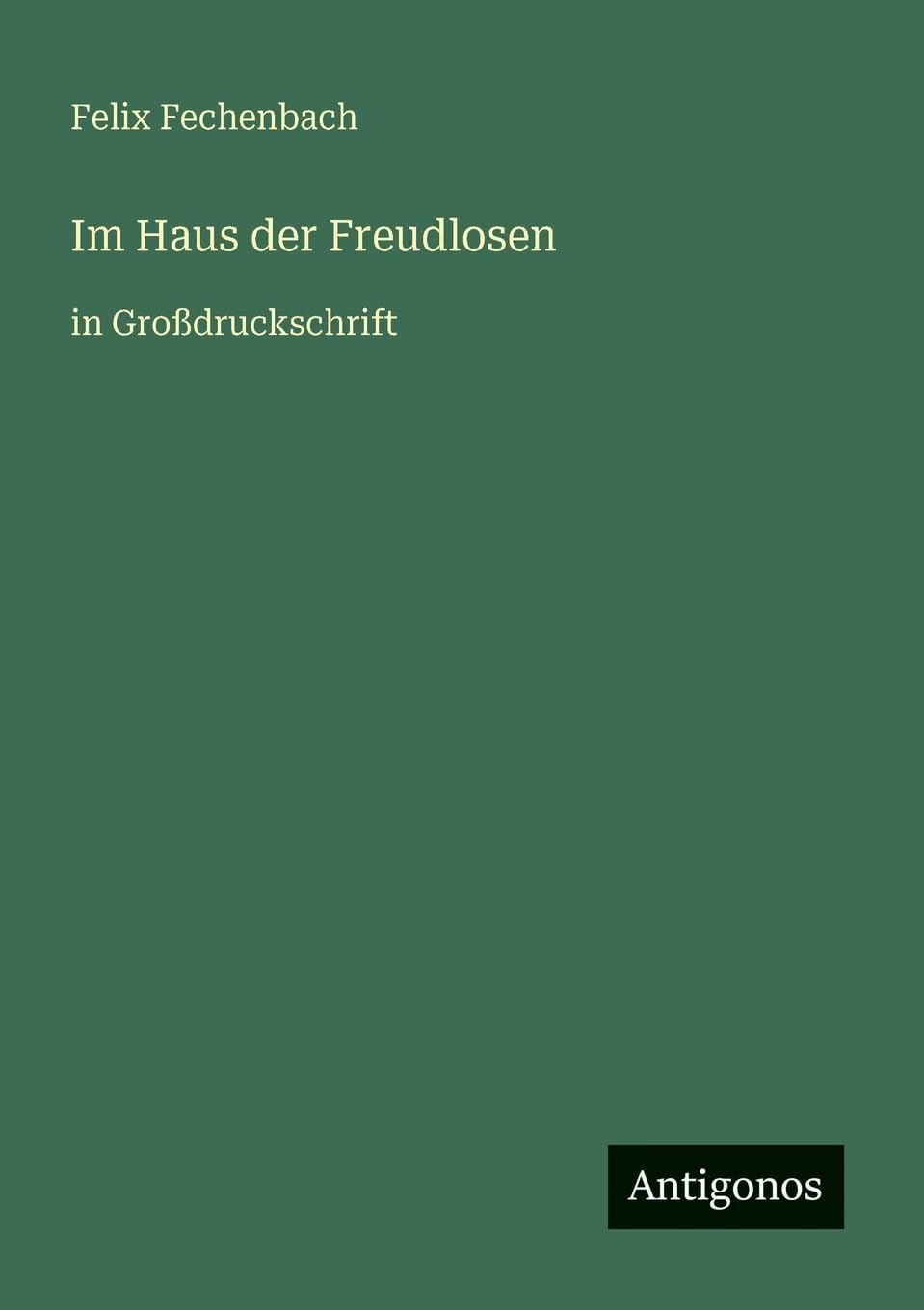 Im Haus der Freudlosen: in Großdruckschrift