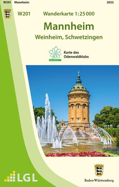 W201 Wanderkarte 1:25 000 Mannheim: Weinheim, Schwetzingen