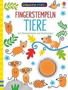 Usborne Minis: Fingerstempeln Tiere: mit Stempelkissen und Anleitungen