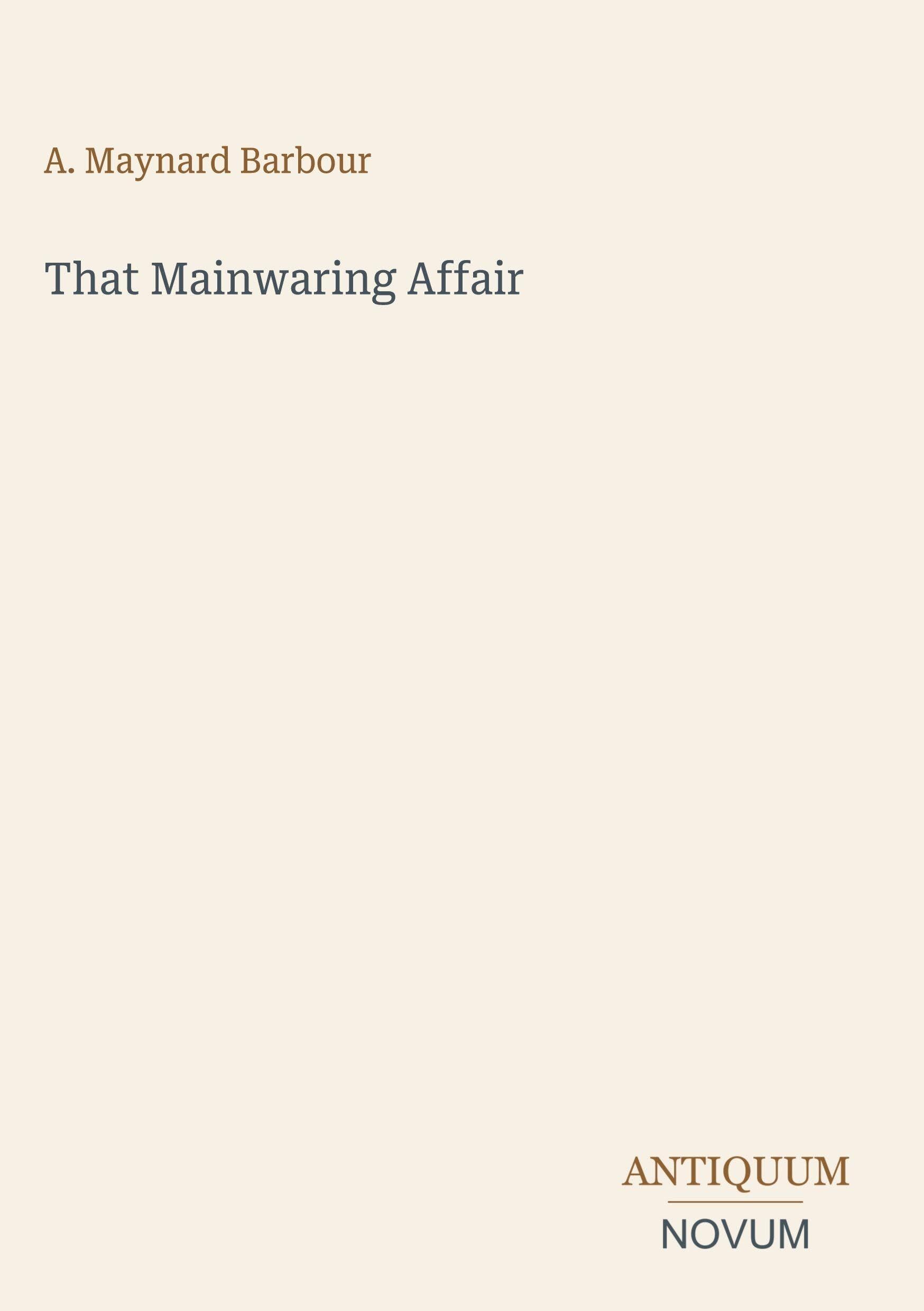 That Mainwaring Affair