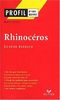 Rhinocéros, pièce en trois actes et quatre tableaux (1959), Eugène Ionesco