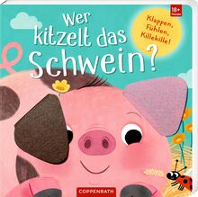 Wer kitzelt das Schwein?: Klappen, Fühlen, Killekille!: erster Ratespaß mit Klappen, Gucklöchern und Fühlelementen, ab 18 Monate (Fühlen und die Welt begreifen)