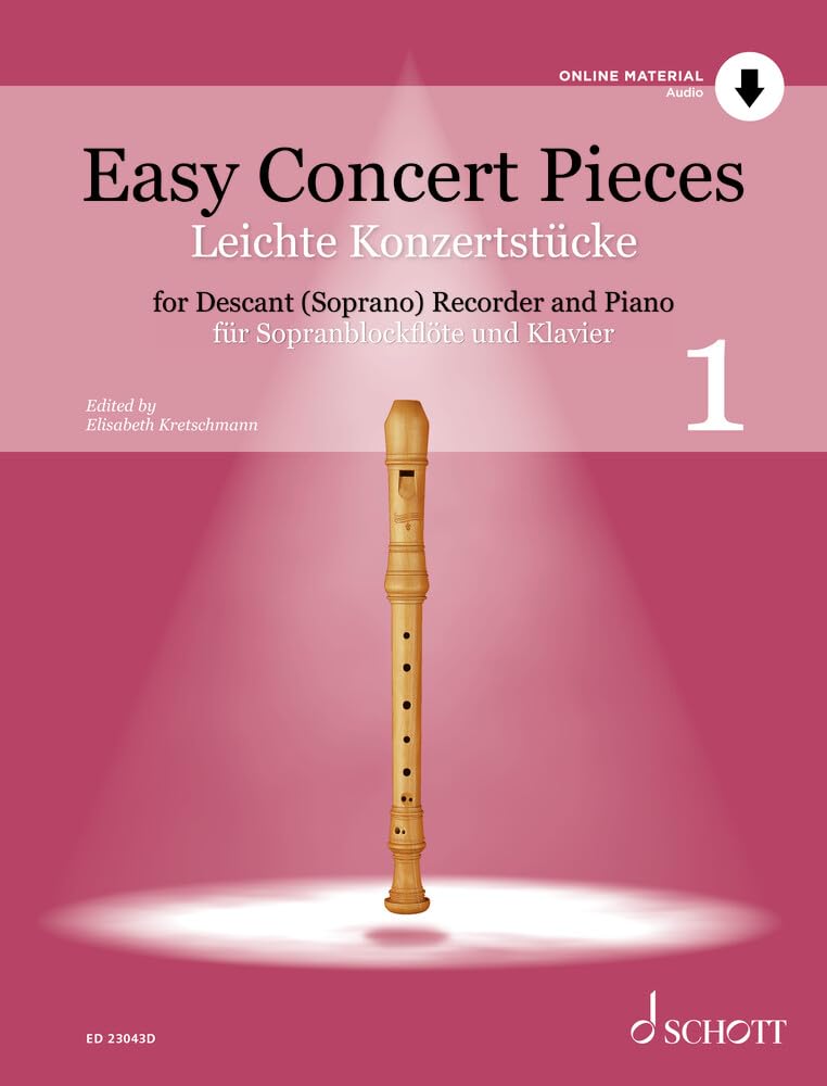 Leichte Konzertstücke: 30 Stücke aus 5 Jahrhunderten. Band 1. Sopran-Blockflöte und Klavier. (Easy Concert Pieces, Band 1)