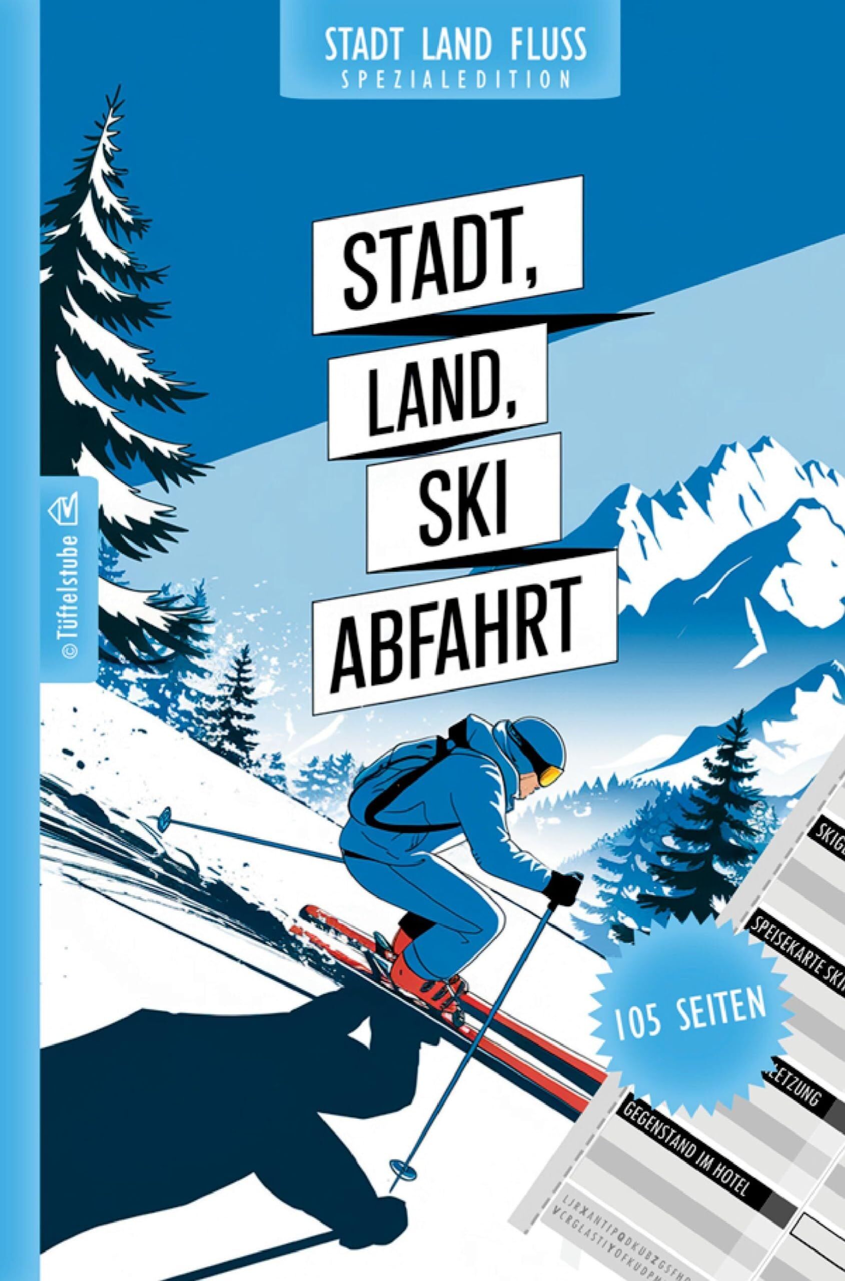 Stadt, Land, Ski Abfahrt - 105 Seiten - Stadt-Land-Fluss-Spezialedition für Skifahrer & Snowboarder