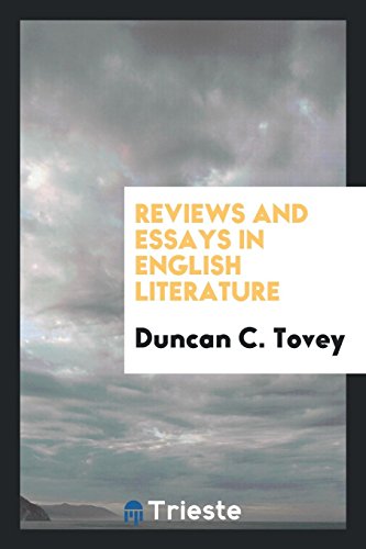 Reviews and essays in English literature
