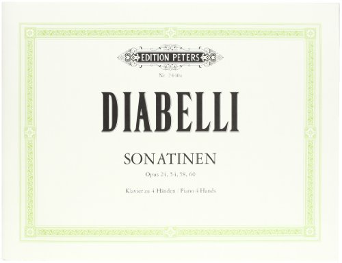 Anton Diabelli Sonatinen Für Klavier Zu 4 Händen, Piano 4 Hands / Op. 24, 54, 58, 60