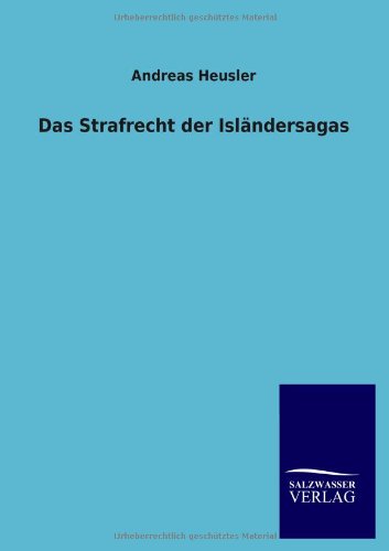 Das Strafrecht der Isländersagas