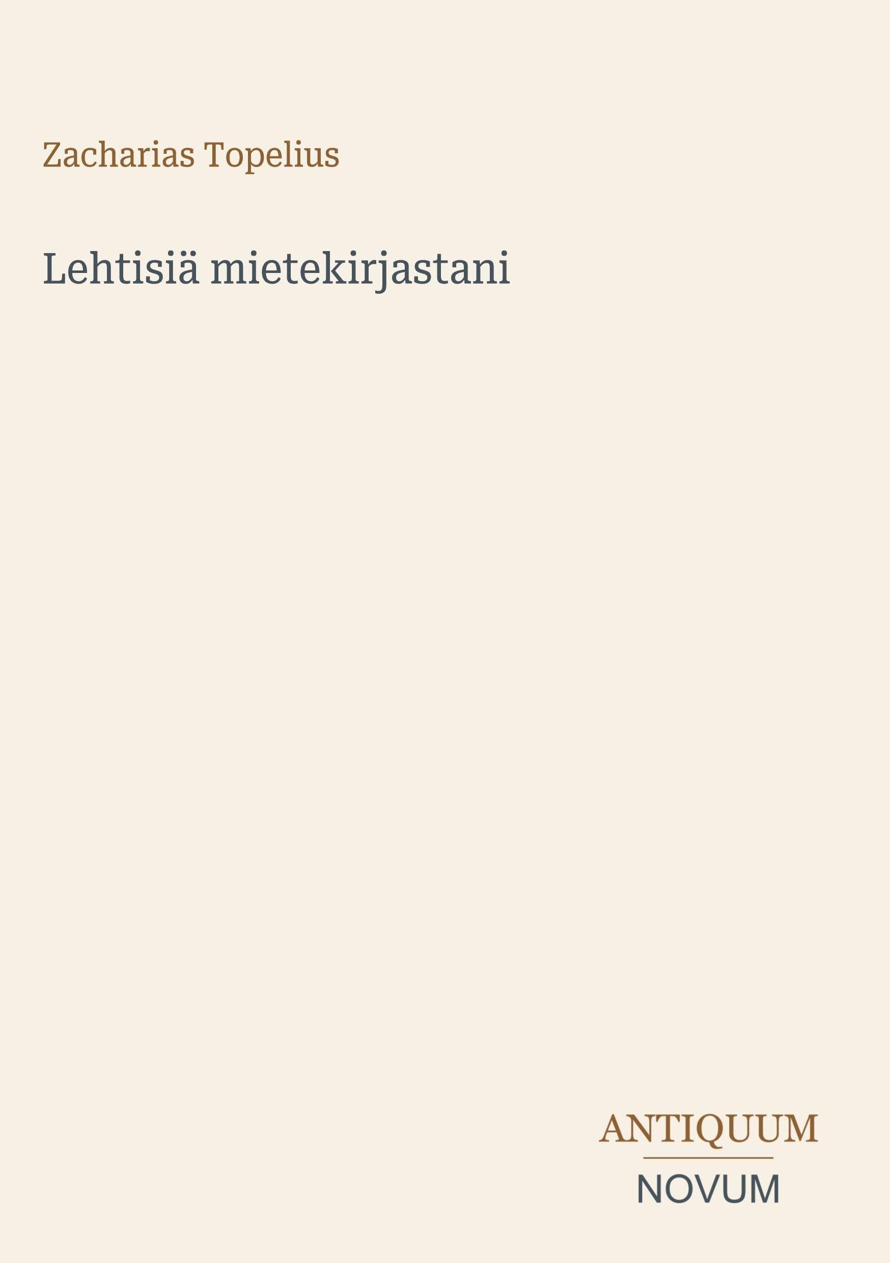 Lehtisiä mietekirjastani