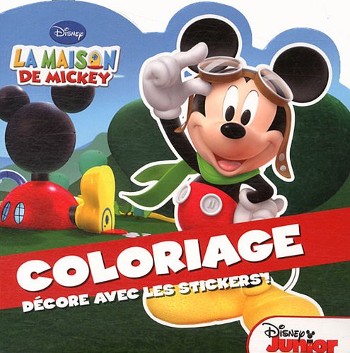 La maison de Mickey, coloriage : décore avec les stickers !