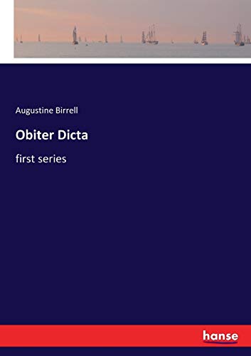Obiter Dicta: first series