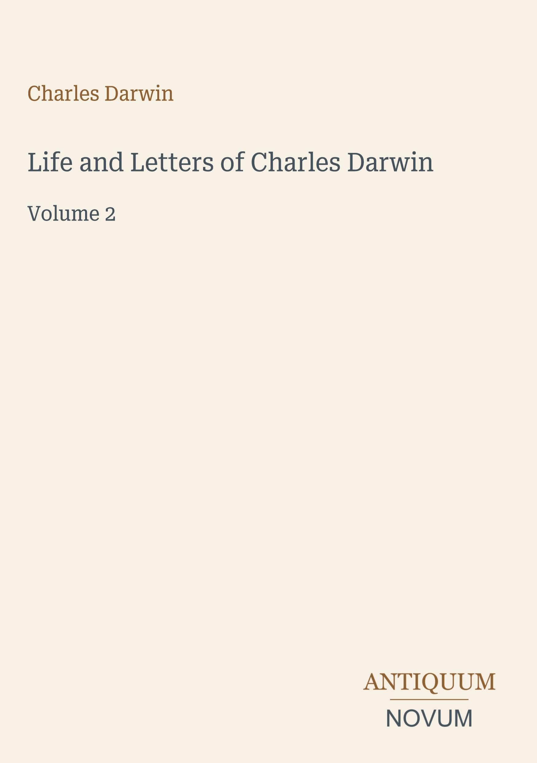 Life and Letters of Charles Darwin