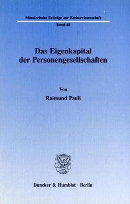 Das Eigenkapital der Personengesellschaften