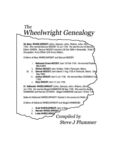 The Wheelwright Genealogy