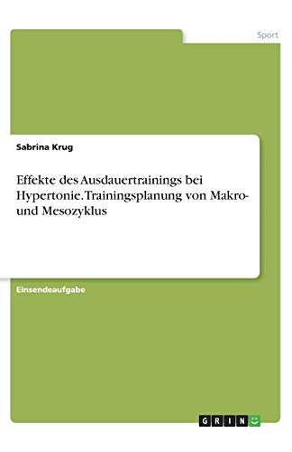 Effekte des Ausdauertrainings bei Hypertonie. Trainingsplanung von Makro- und Mesozyklus