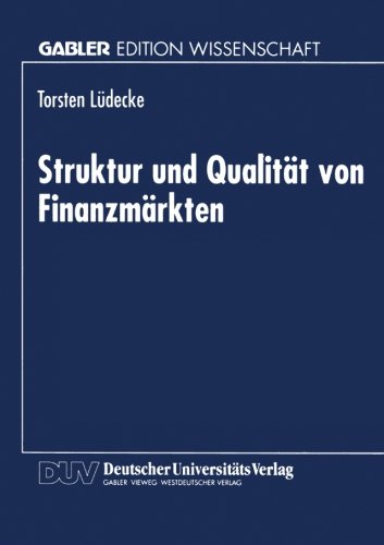 Struktur und Qualität von Finanzmärkten
