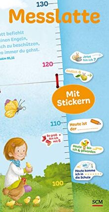 Messlatte "Gott befiehlt seinen Engeln, dich zu beschützen": Mit Stickerbogen