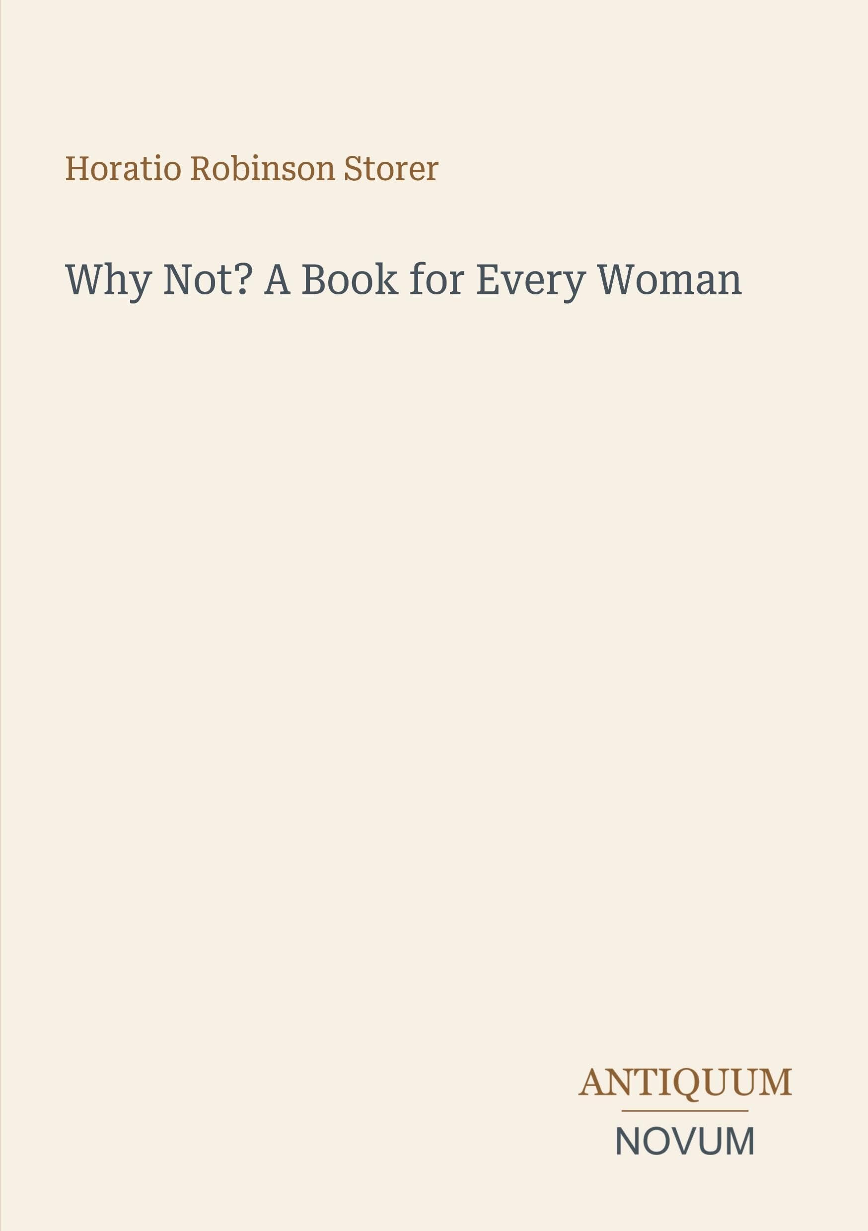 Why Not? A Book for Every Woman