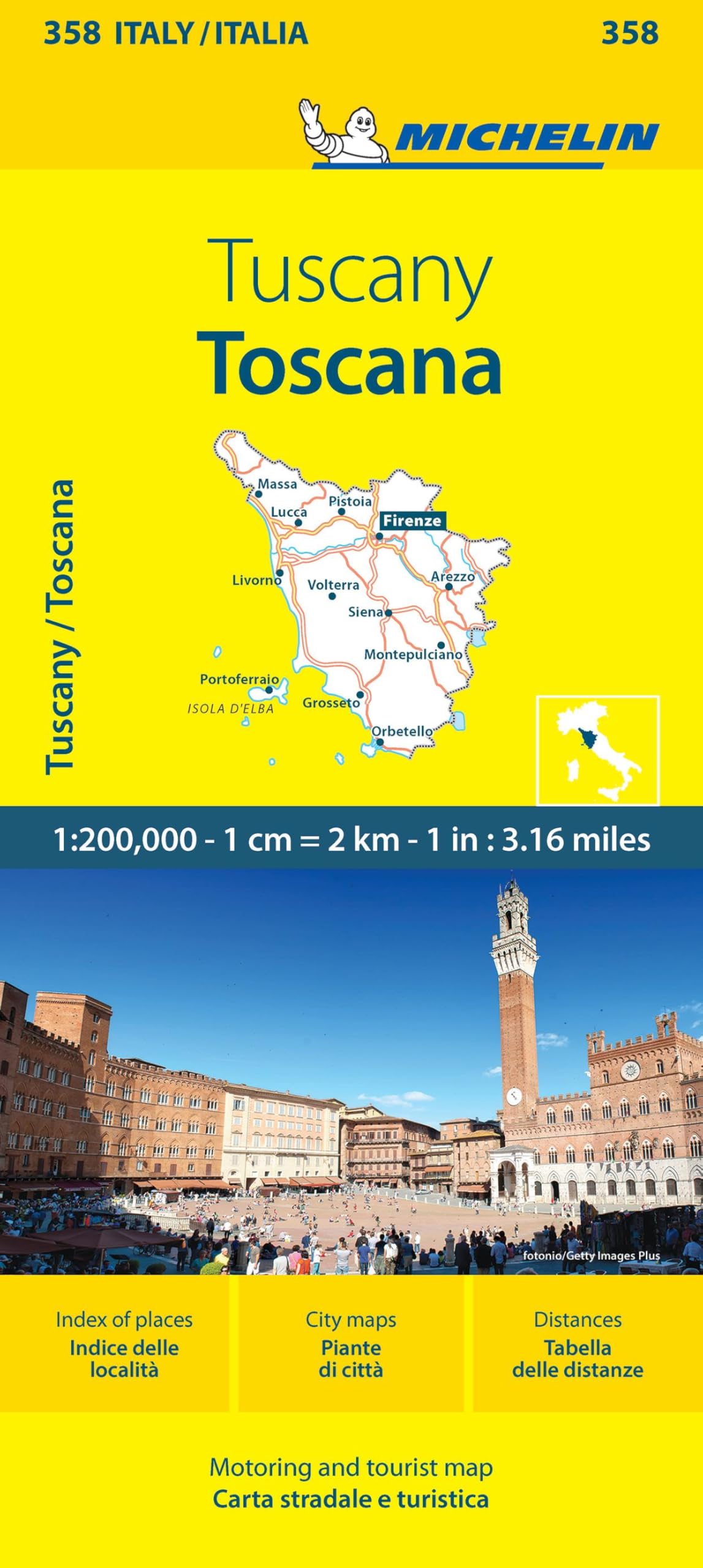 Michelin Toskana, Straßen- Und Tourismuskarte 1, 200.000 (Michelin Localkarten)
