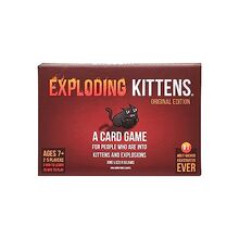 Exploding Kittens Original Edition by Exploding Kittens - Card Games for Adults Teens & Kids - Fun Family Games - A Russian Roulette Card Game, Multicolor