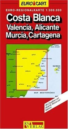 RV Euro-Regionalkarte 1:300 000 Costa Blanca - Valencia - Alicante - Murcia - Cartagena