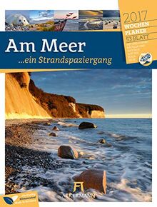 Am Meer, ein Strandspaziergang - Wochenplaner Kalender 2023, Wandkalender im Hochformat (25x33 cm) - Wochenkalender mit Rätseln und Sudokus