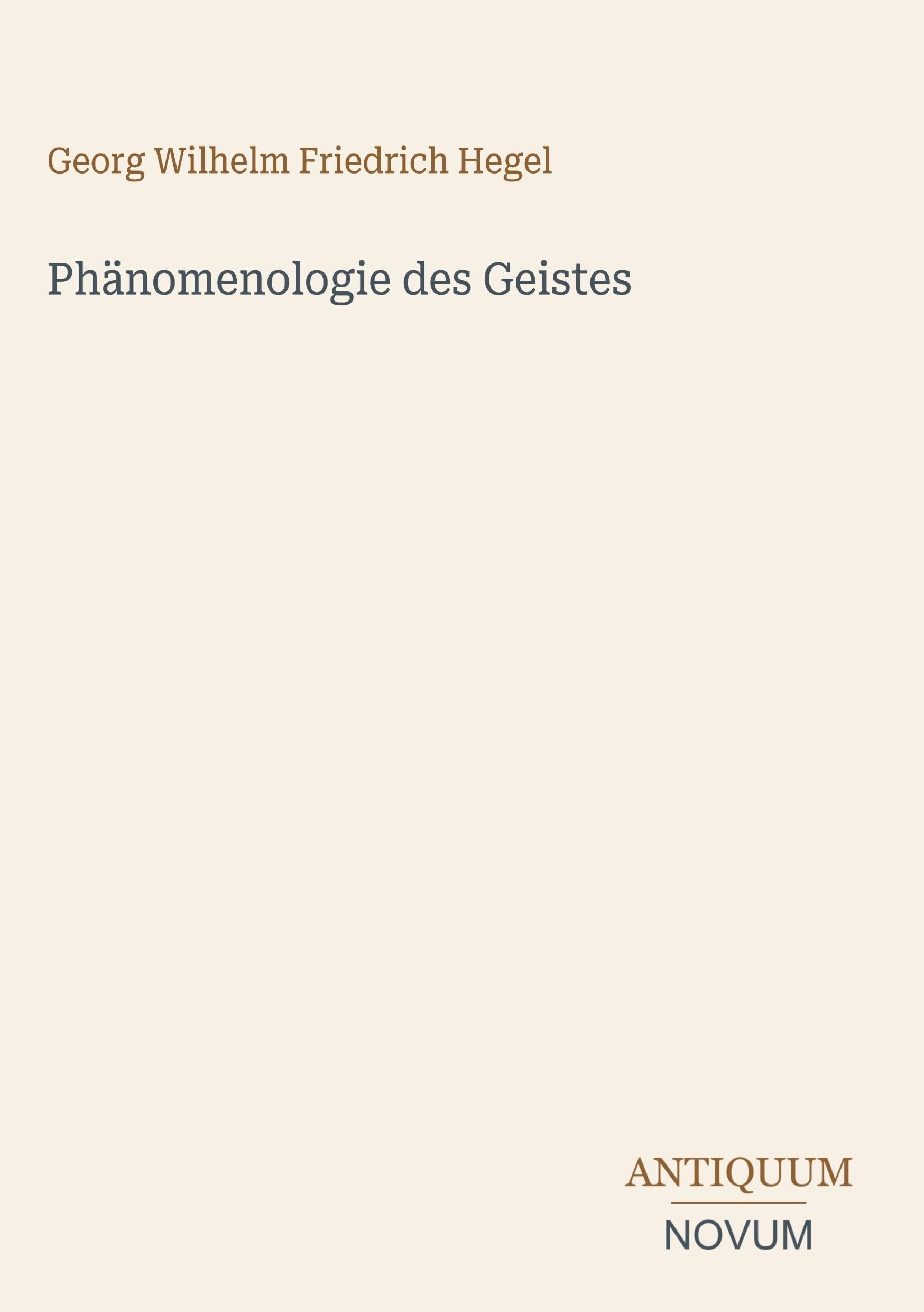 Phänomenologie des Geistes