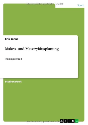 Makro- und Mesozyklusplanung: Trainingslehre I