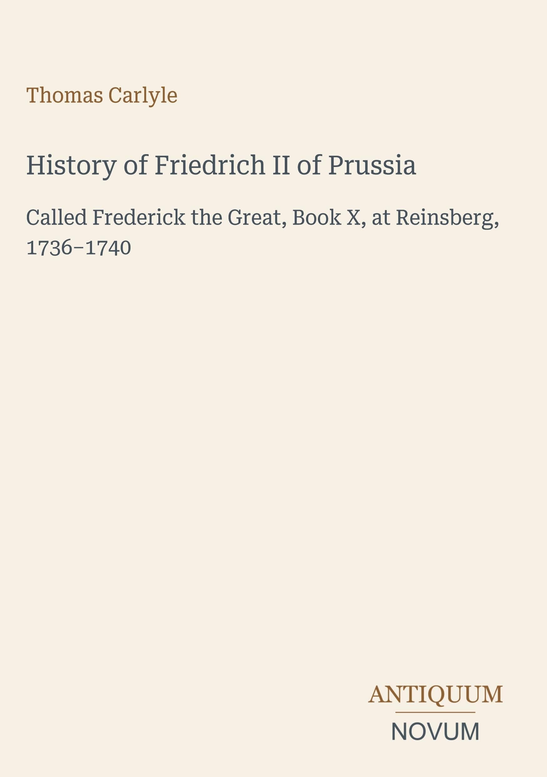 History of Friedrich II of Prussia