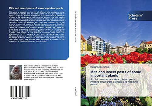 Mite and insect pests of some important plants: Studies on some acarine and insect pests infesting ornamental, aromatic and medicinal plants