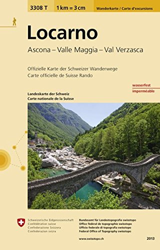 3308T Locarno Carta escursionistica: Ascona - Valle Maggia - Val Verzasca (Wanderkarten 1:33 333)
