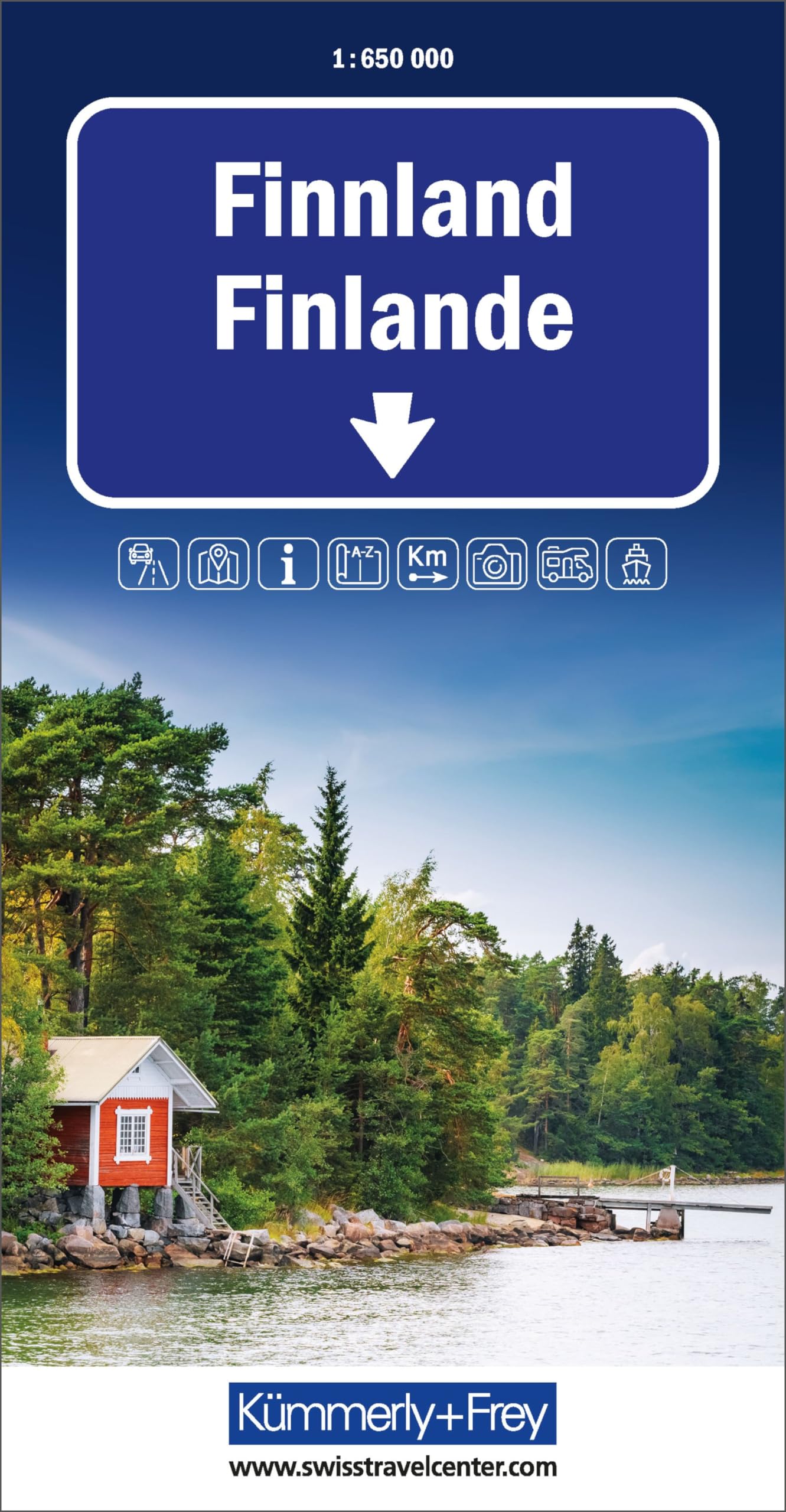 Kümmerly+Frey Strassenkarte Finnland 1:650.000: Inkl. Transitpläne, Ortsverzeichnis und Reiseinformationen (Road maps)