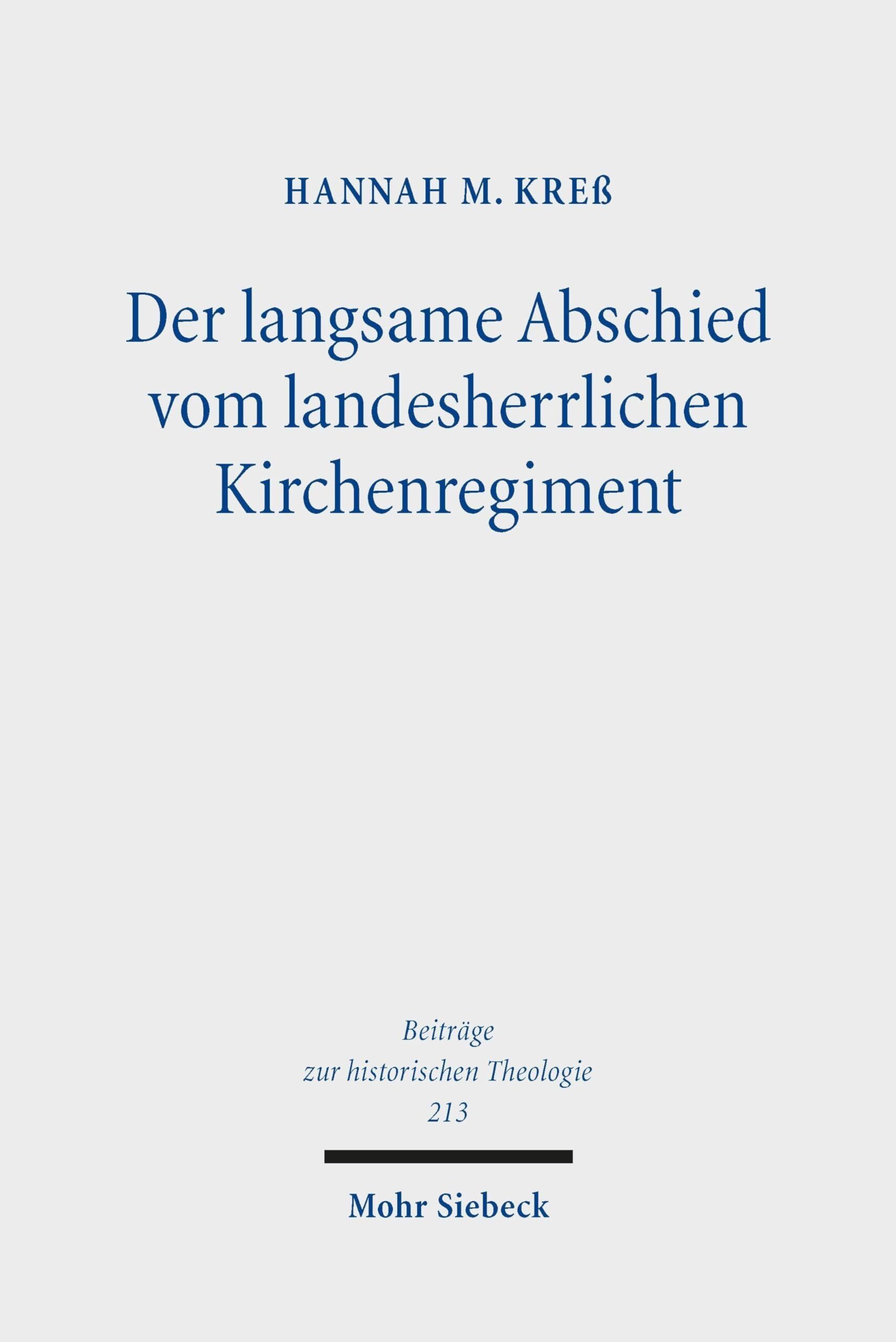 Der langsame Abschied vom landesherrlichen Kirchenregiment - Neuware