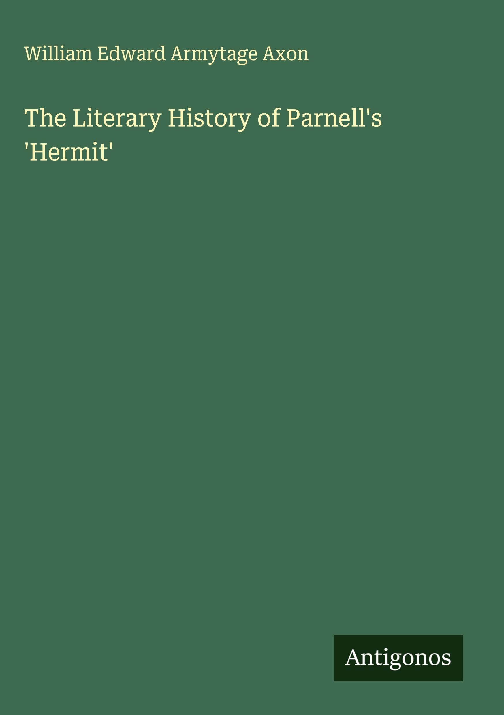 The Literary History of Parnell's 'Hermit'