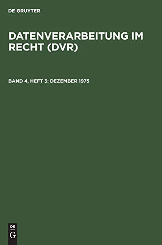 Dezember 1975 (Datenverarbeitung im Recht (DVR))