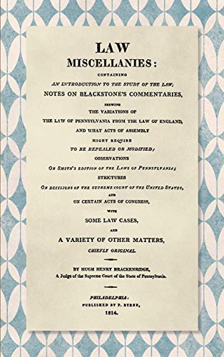 Law Miscellanies [1814]