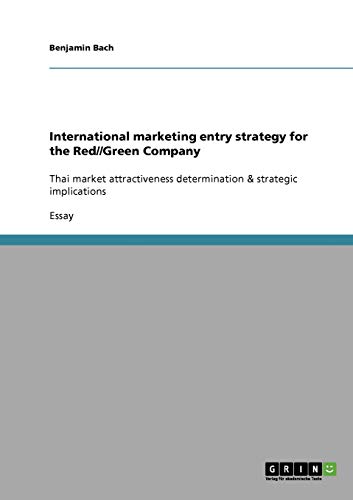 International marketing entry strategy for the Red//Green Company: Thai market attractiveness determination & strategic implications