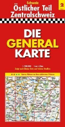 Die Generalkarte Schweiz Östlicher Teil/Zentralschweiz 1:200 000