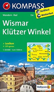 Wismar - Klützer Winkel: Wanderkarte mit KOMPASS-Lexikon und Radwegen. GPS-genau. 1:50000 (KOMPASS-Wanderkarten, Band 734)