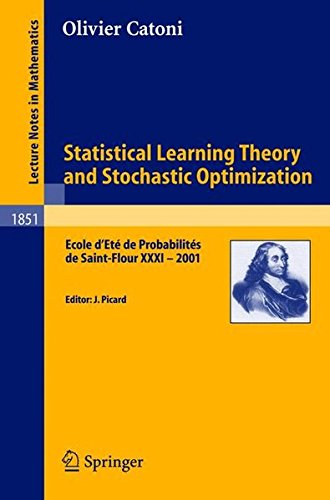 Statistical Learning Theory and Stochastic Optimization: Ecole d'Et?? de Probabilit??s de Saint-Flour XXXI - 2001: Ecole D'Ete De Probabilites De ... (Lecture Notes in Mathematics, Band 1851)