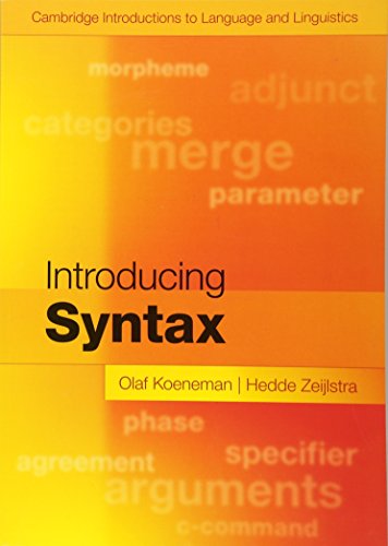 Olaf Koeneman Introducing Syntax (Cambridge Introductions To Language And Linguistics)