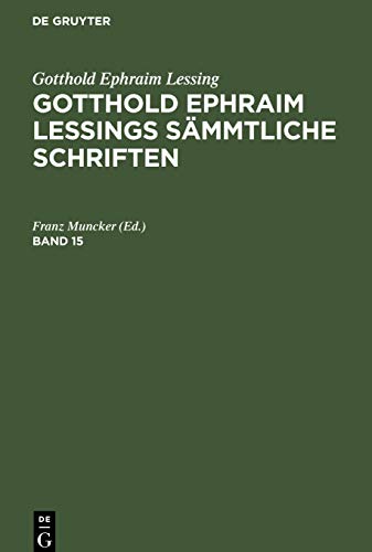 LESSING: SAEMTLICHE SCHRIFTEN BD 15 ND GELSS