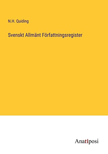Svenskt Allmänt Författningsregister