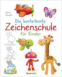 Die kunterbunte Zeichenschule für Kinder. Zeichnen lernen ab 4 Jahren: Über 70 Tiere zeichnen. Auch für kleine Kawaii und Manga Fans