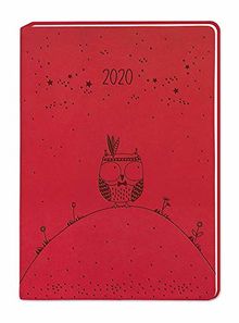Terminplaner Lederlook A6 "Rot 2020