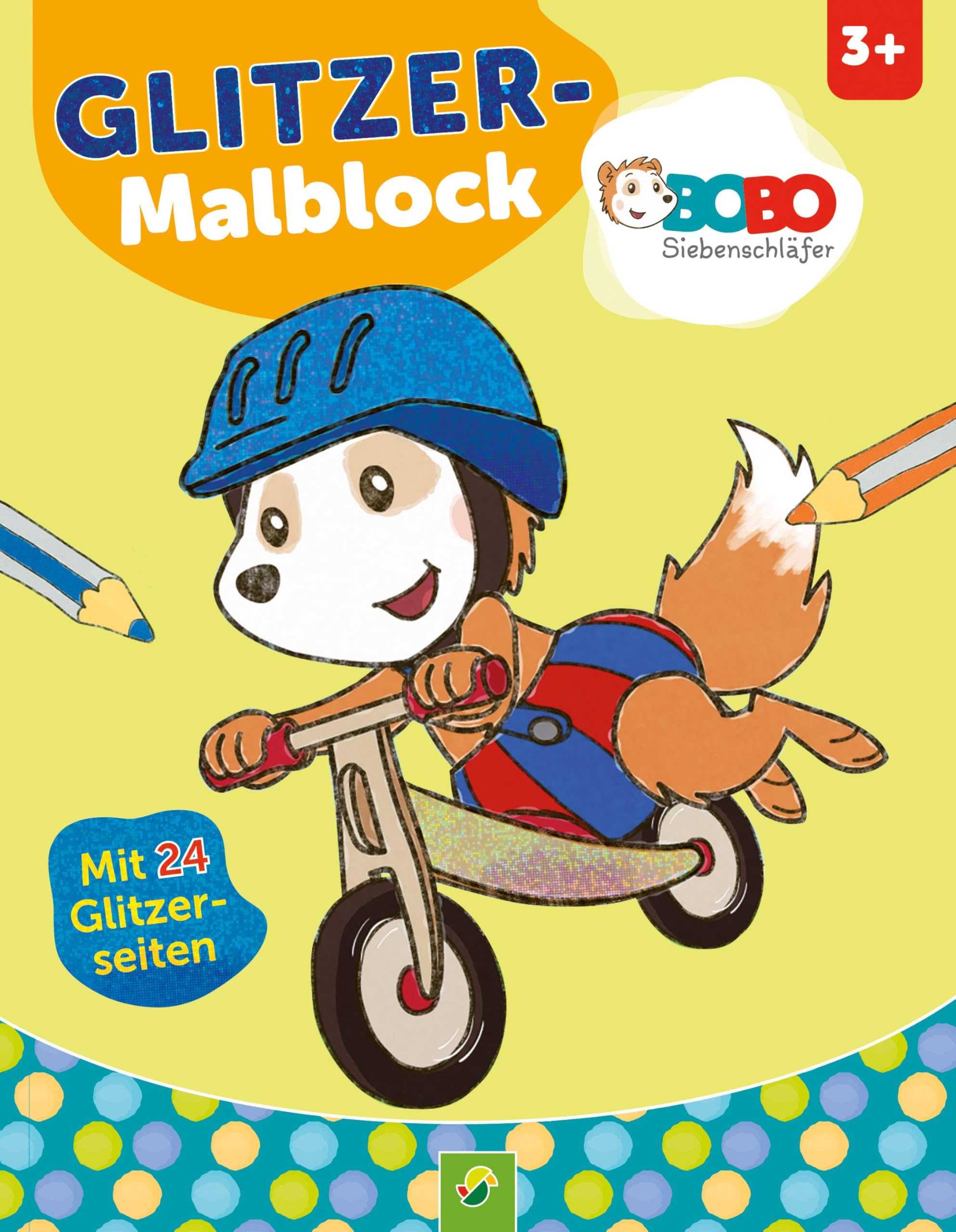 Bobo Siebenschläfer Glitzer-Malblock: Mit 48 Ausmalbildern und Glitzerflächen für Kinder ab 3 Jahren. Für jedes Kind die passende Herausforderung.